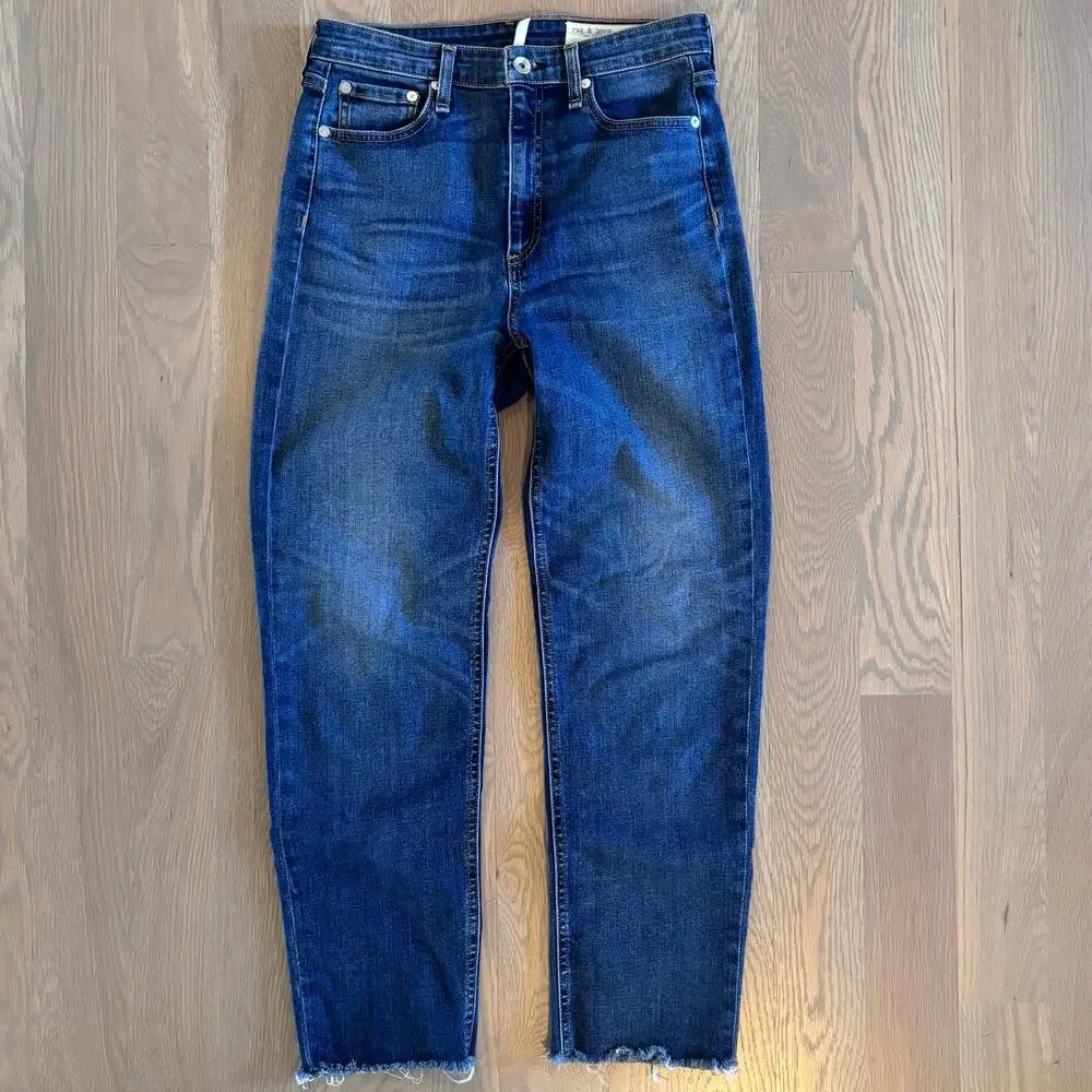 Rag & Bone Nina High Rise Ankle Cigarette Jeans Dark Wash Women’s Size 27